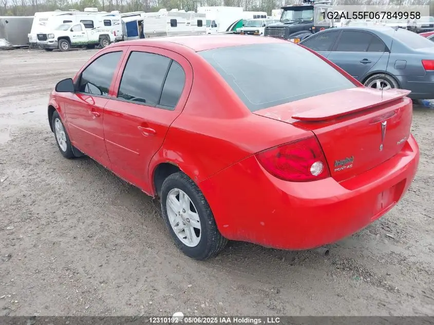 2006 Pontiac Pursuit Se VIN: 1G2AL55F067849958 Lot: 12310192