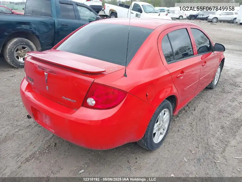 2006 Pontiac Pursuit Se VIN: 1G2AL55F067849958 Lot: 12310192