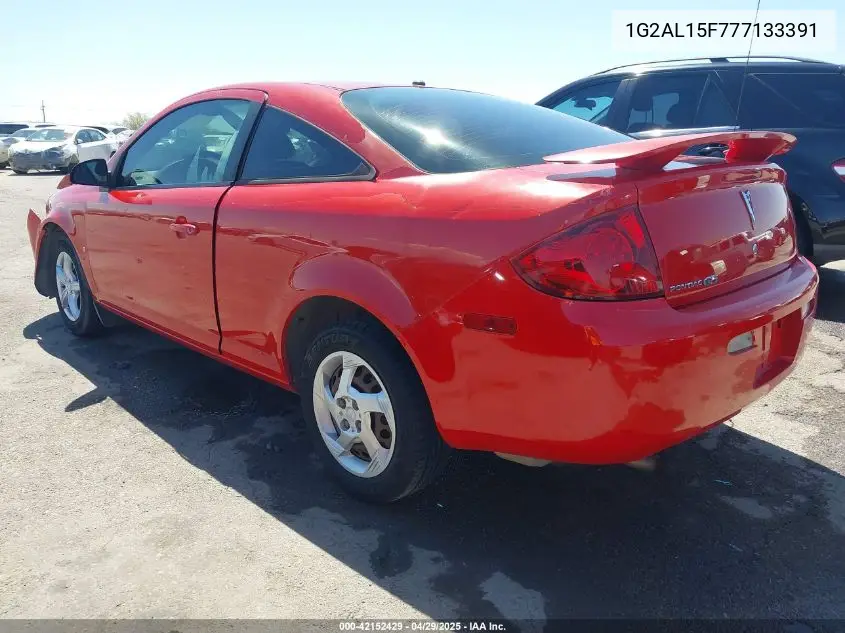 2007 Pontiac G5 VIN: 1G2AL15F777133391 Lot: 42152429
