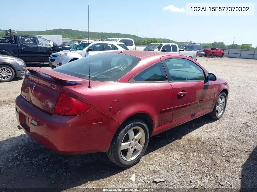 2007 Pontiac G5 VIN: 1G2AL15F577370302 Lot: 42537985