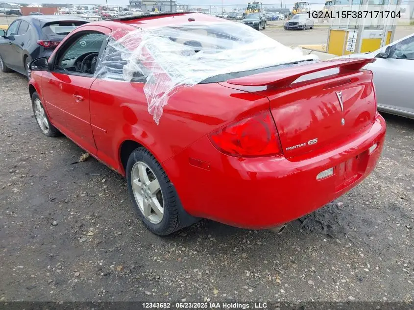 2008 Pontiac G5 Se VIN: 1G2AL15F387171704 Lot: 12343682