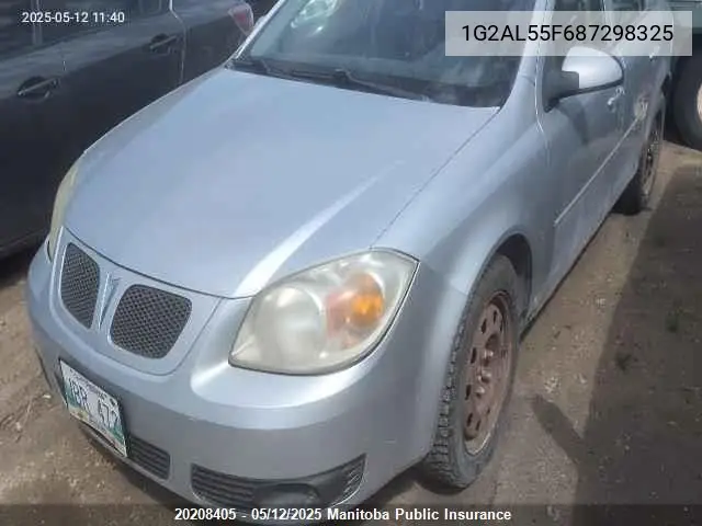 2008 Pontiac G5 Se VIN: 1G2AL55F687298325 Lot: 20208405