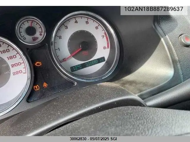 2008 Pontiac G5 Gt VIN: 1G2AN18B887289637 Lot: 30062830