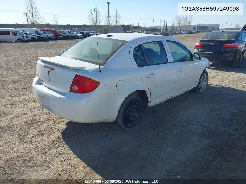 2009 Pontiac G5 Se VIN: 1G2AS58H597249098 Lot: 12310486