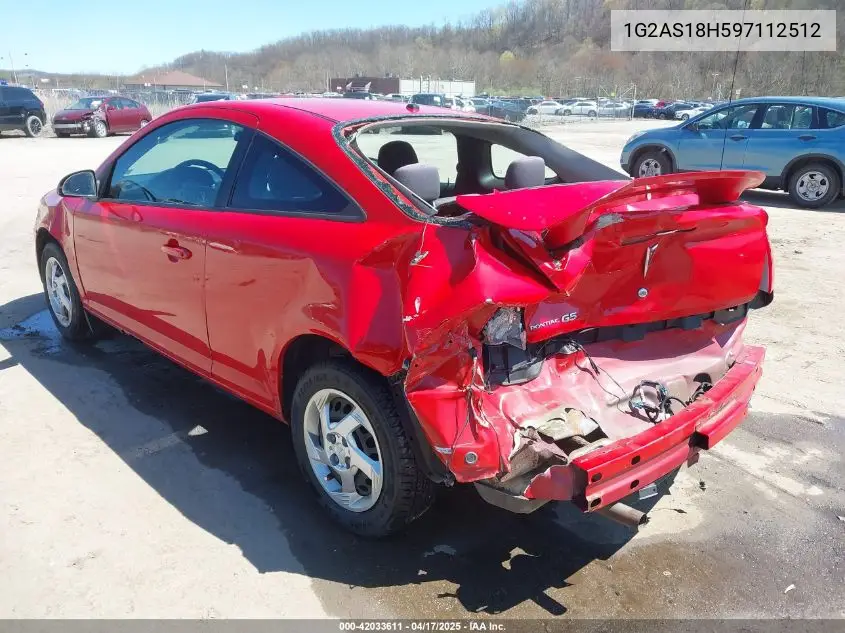 2009 Pontiac G5 VIN: 1G2AS18H597112512 Lot: 42033611