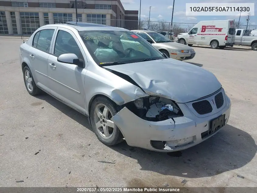 2010 Pontiac G5 Se VIN: 1G2AD5F50A7114330 Lot: 20207037