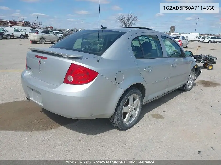 2010 Pontiac G5 Se VIN: 1G2AD5F50A7114330 Lot: 20207037
