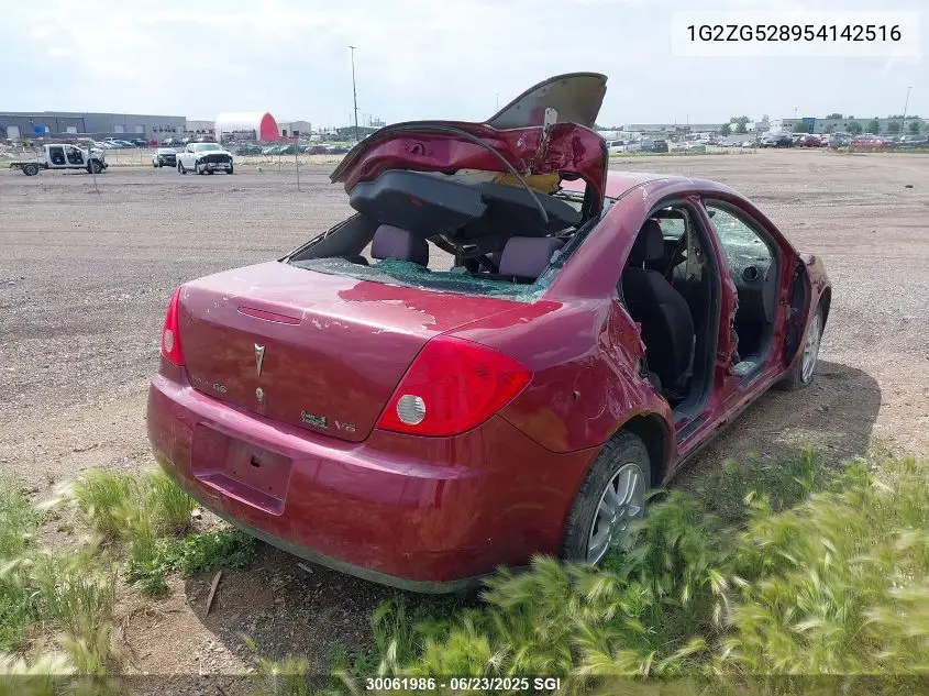 2005 Pontiac G6 VIN: 1G2ZG528954142516 Lot: 30061986