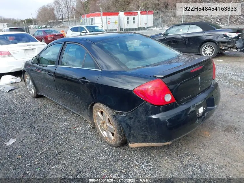 2005 Pontiac G6 Gt VIN: 1G2ZH548454163333 Lot: 41561620