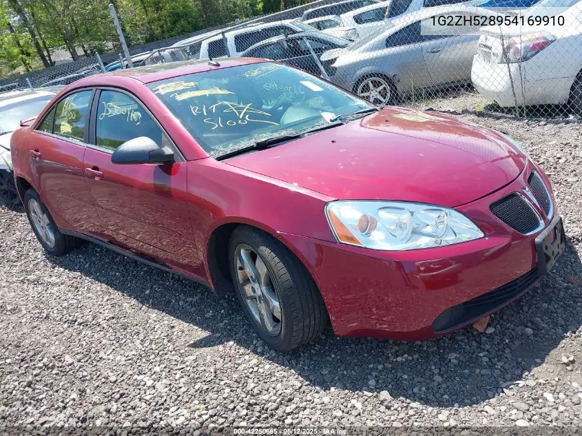 2005 Pontiac G6 Gt VIN: 1G2ZH528954169910 Lot: 42250665
