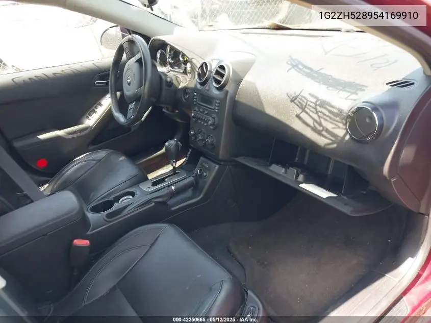 2005 Pontiac G6 Gt VIN: 1G2ZH528954169910 Lot: 42250665