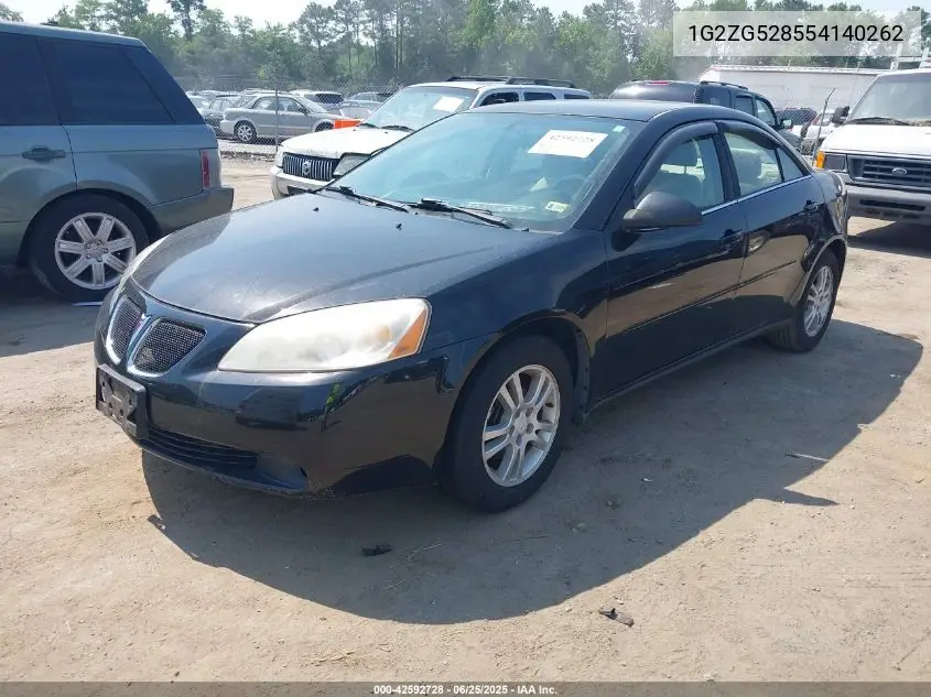 2005 Pontiac G6 VIN: 1G2ZG528554140262 Lot: 42592728