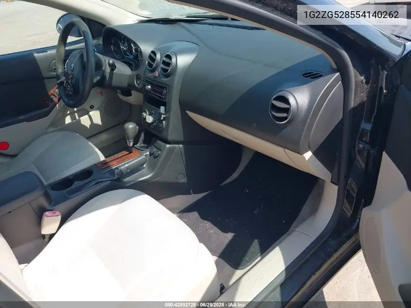 2005 Pontiac G6 VIN: 1G2ZG528554140262 Lot: 42592728