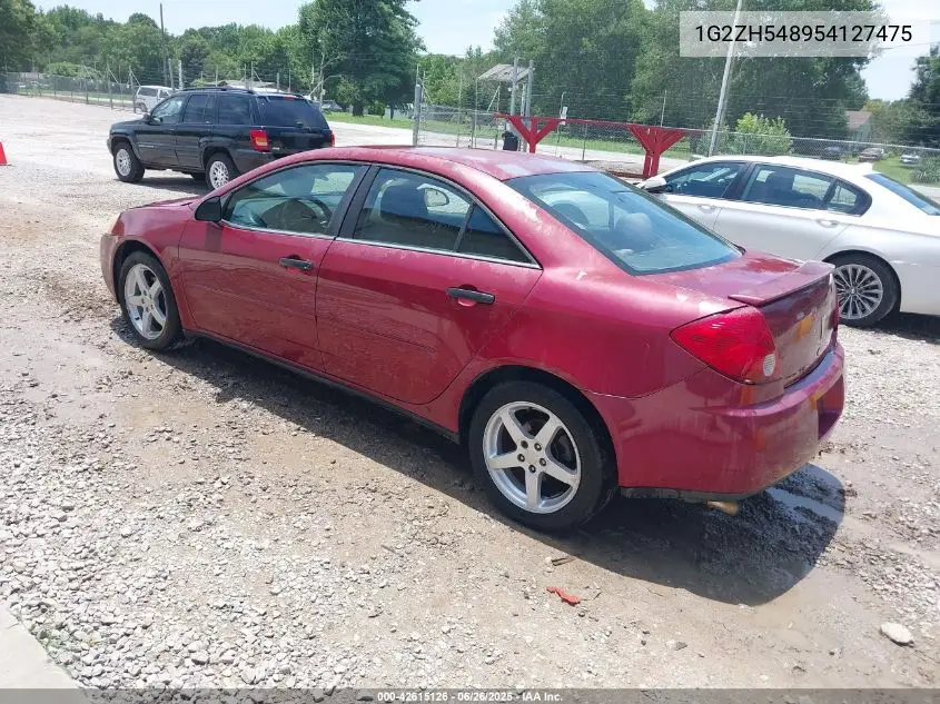 2005 Pontiac G6 Gt VIN: 1G2ZH548954127475 Lot: 42615126