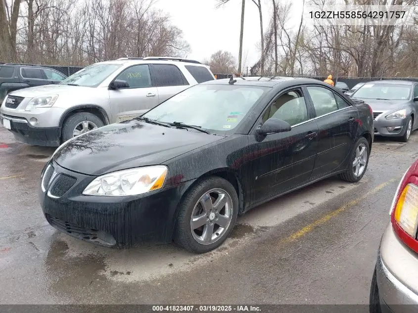 2006 Pontiac G6 Gt VIN: 1G2ZH558564291757 Lot: 41823407