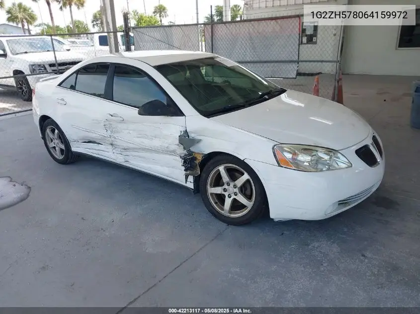 2006 Pontiac G6 Gt VIN: 1G2ZH578064159972 Lot: 42213117
