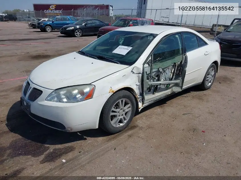 2006 Pontiac G6 VIN: 1G2ZG558164135542 Lot: 42224599