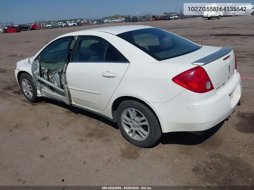 2006 Pontiac G6 VIN: 1G2ZG558164135542 Lot: 42224599