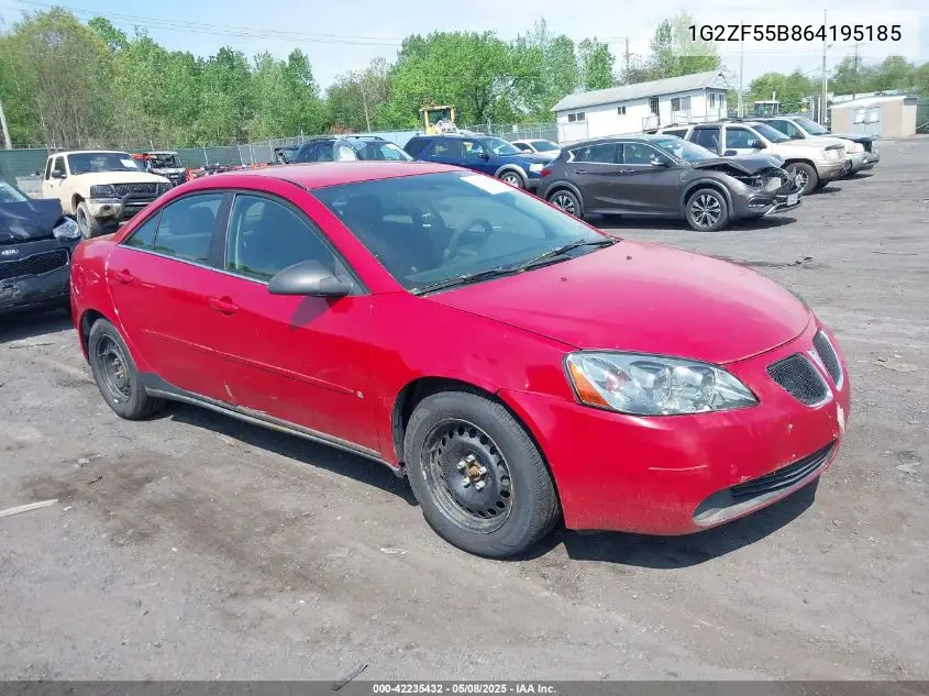 2006 Pontiac G6 VIN: 1G2ZF55B864195185 Lot: 42235432
