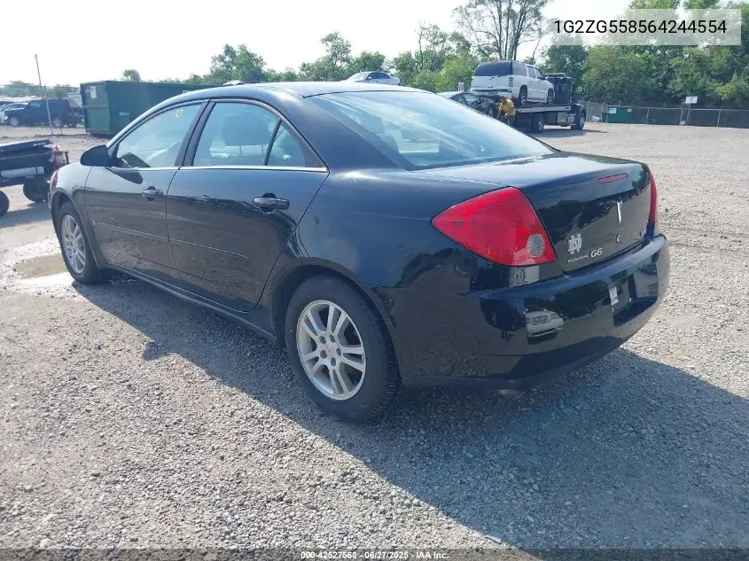 2006 Pontiac G6 VIN: 1G2ZG558564244554 Lot: 42527560