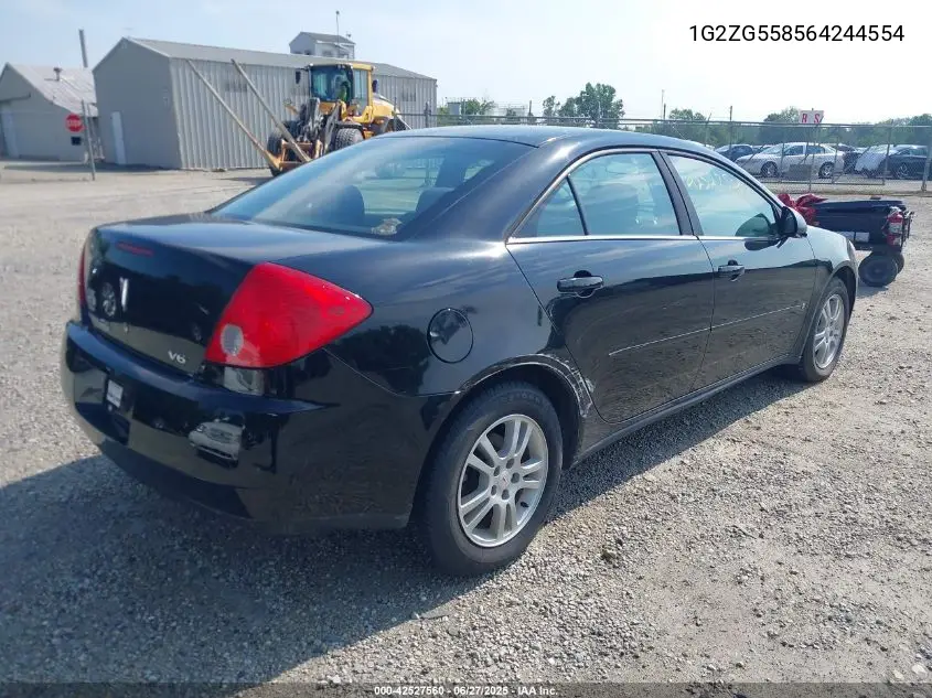 2006 Pontiac G6 VIN: 1G2ZG558564244554 Lot: 42527560