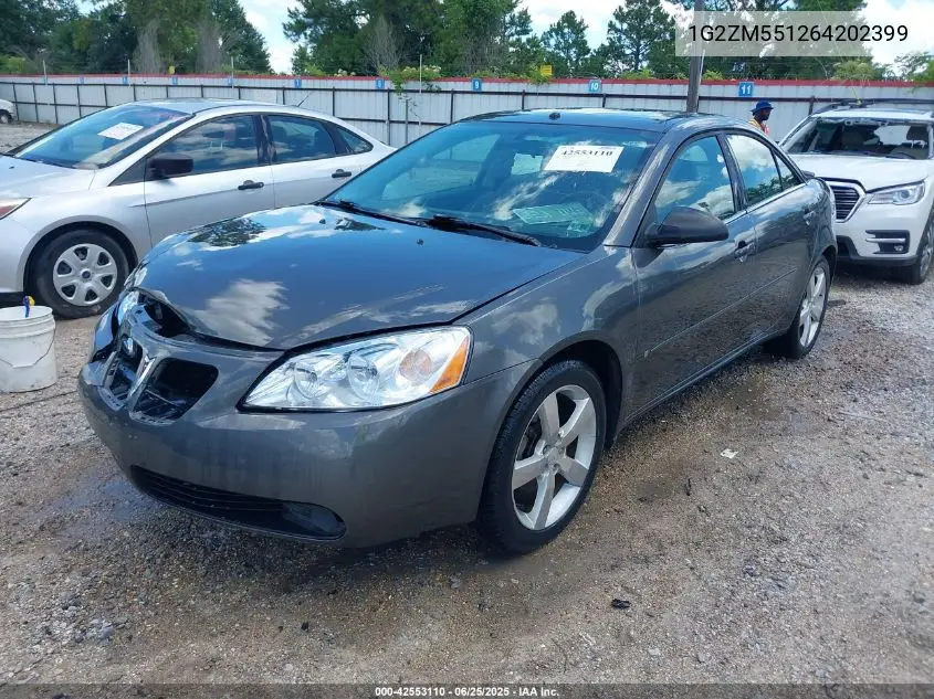 2006 Pontiac G6 Gtp VIN: 1G2ZM551264202399 Lot: 42553110
