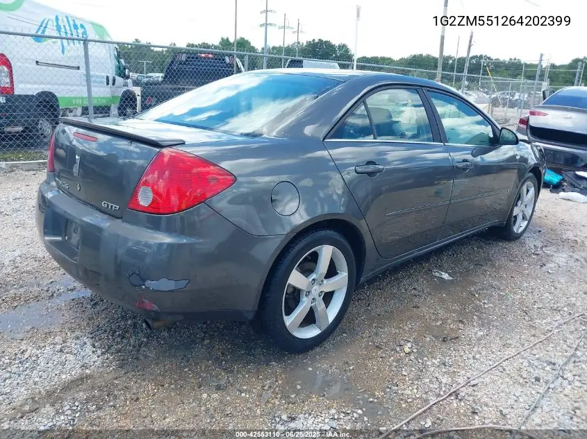 2006 Pontiac G6 Gtp VIN: 1G2ZM551264202399 Lot: 42553110