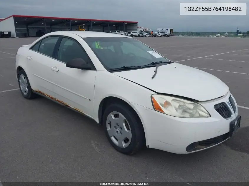 2006 Pontiac G6 VIN: 1G2ZF55B764198482 Lot: 42572303