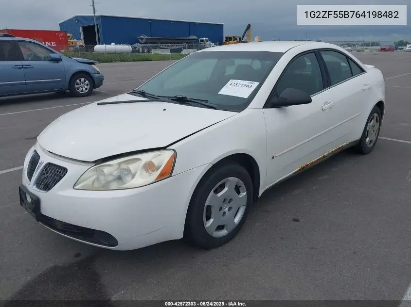 2006 Pontiac G6 VIN: 1G2ZF55B764198482 Lot: 42572303