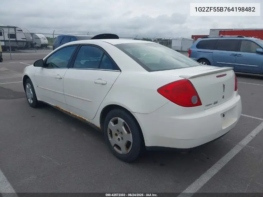 2006 Pontiac G6 VIN: 1G2ZF55B764198482 Lot: 42572303