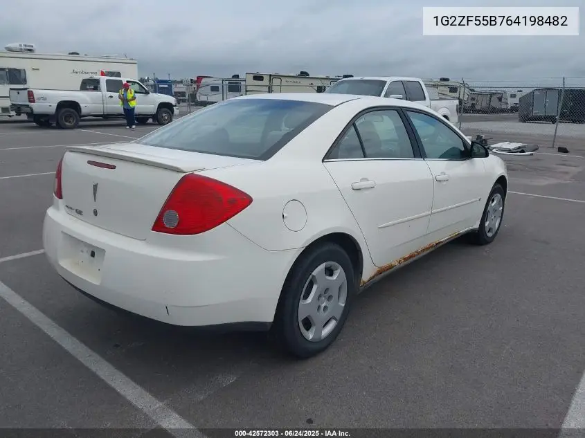 2006 Pontiac G6 VIN: 1G2ZF55B764198482 Lot: 42572303