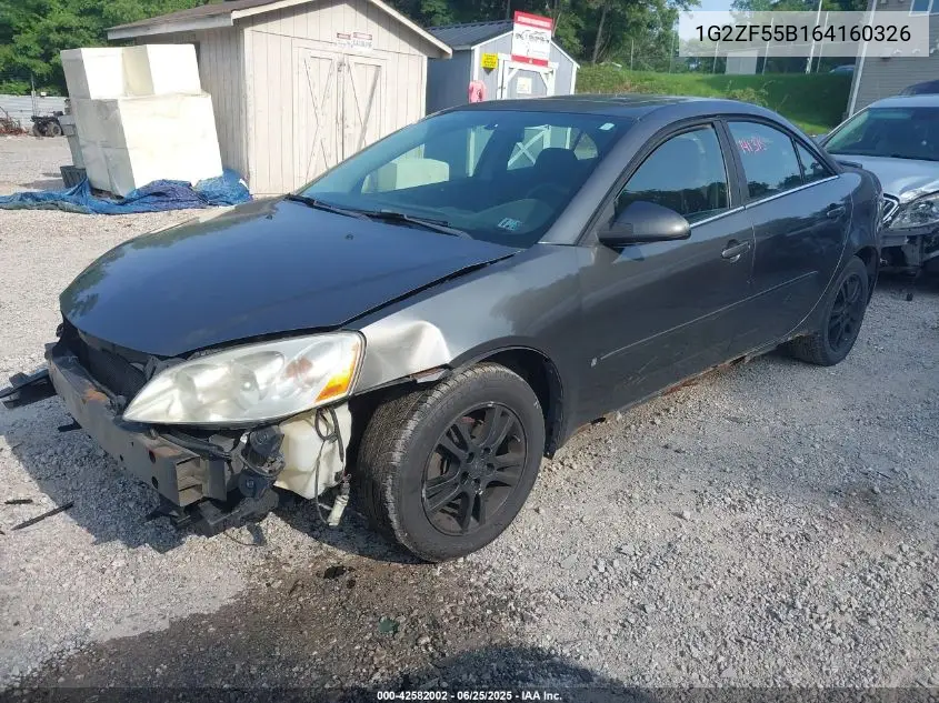 2006 Pontiac G6 VIN: 1G2ZF55B164160326 Lot: 42582002