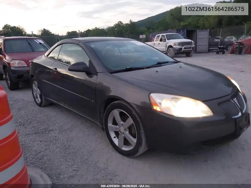 2006 Pontiac G6 Gtp VIN: 1G2ZM361564286575 Lot: 42593854