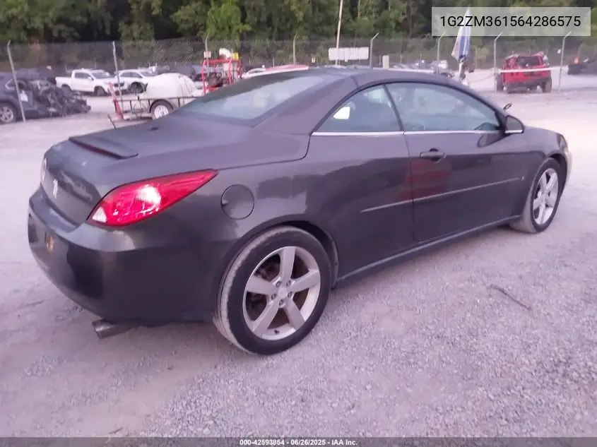 2006 Pontiac G6 Gtp VIN: 1G2ZM361564286575 Lot: 42593854