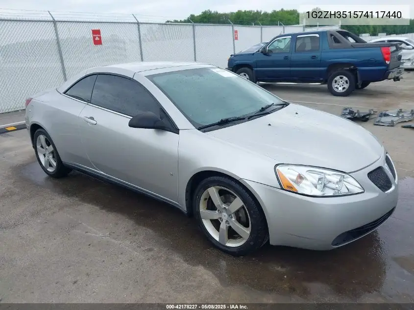 2007 Pontiac G6 Gt VIN: 1G2ZH351574117440 Lot: 42178227