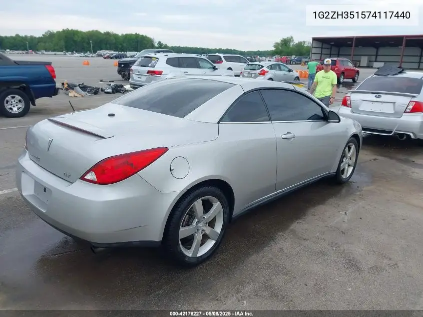 2007 Pontiac G6 Gt VIN: 1G2ZH351574117440 Lot: 42178227