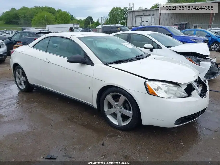 2007 Pontiac G6 Gt VIN: 1G2ZH361874244388 Lot: 42222283