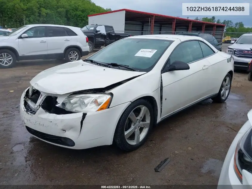 2007 Pontiac G6 Gt VIN: 1G2ZH361874244388 Lot: 42222283