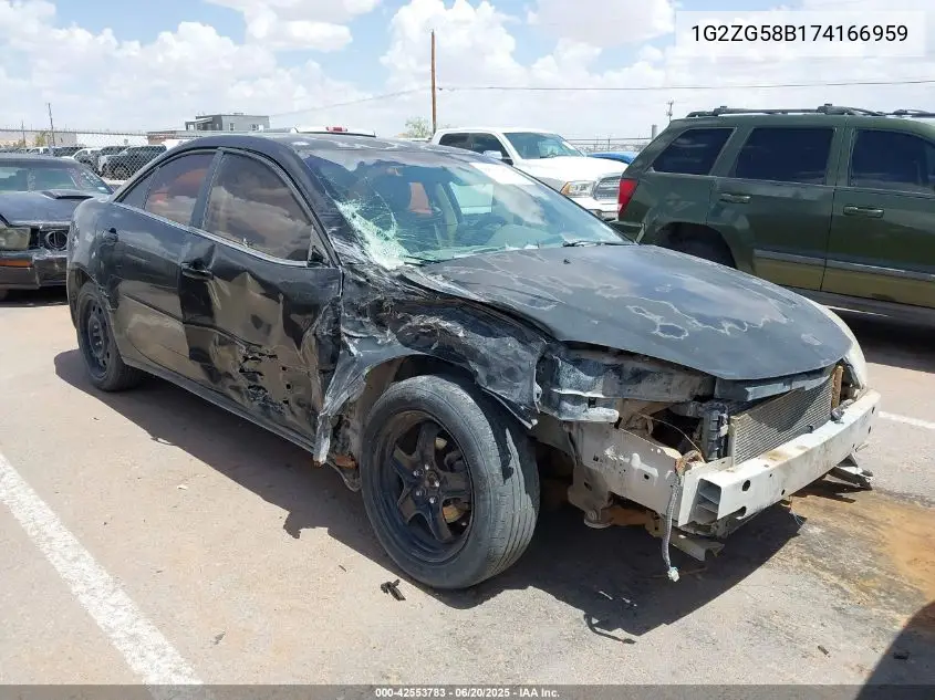 2007 Pontiac G6 VIN: 1G2ZG58B174166959 Lot: 42553783