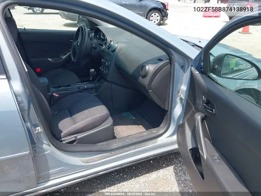 2007 Pontiac G6 Value Leader/Base VIN: 1G2ZF58B874138918 Lot: 42586893