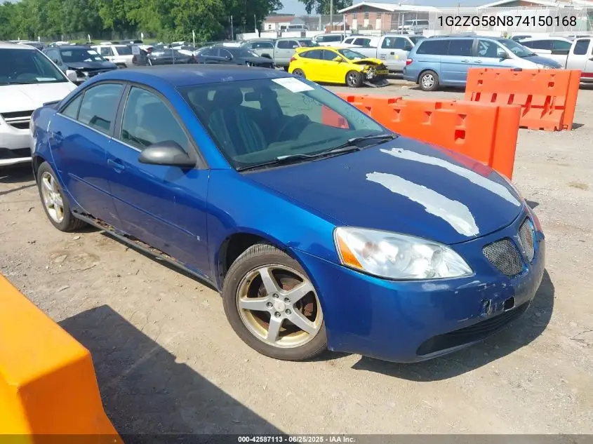 2007 Pontiac G6 VIN: 1G2ZG58N874150168 Lot: 42587113