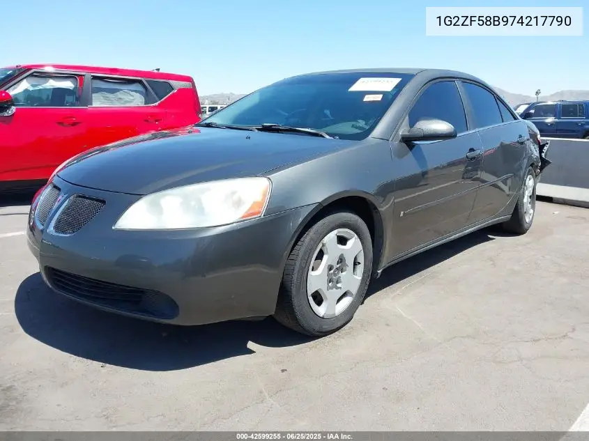 2007 Pontiac G6 Value Leader VIN: 1G2ZF58B974217790 Lot: 42599255