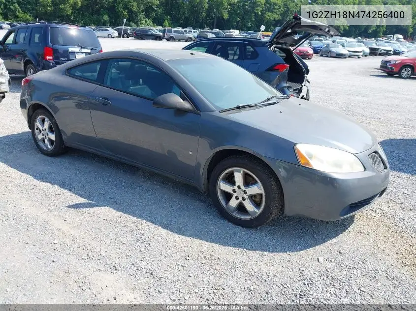 2007 Pontiac G6 Gt VIN: 1G2ZH18N474256400 Lot: 42601190