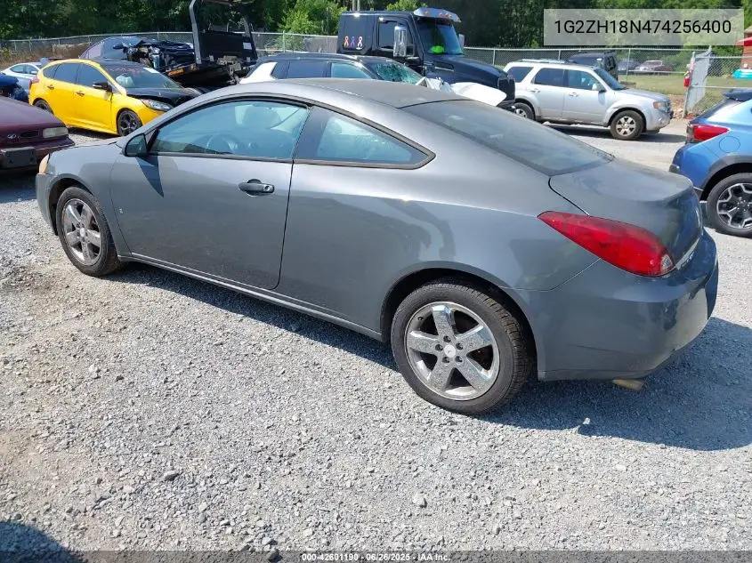 2007 Pontiac G6 Gt VIN: 1G2ZH18N474256400 Lot: 42601190