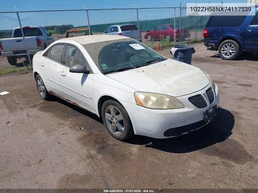 2007 Pontiac G6 Gt VIN: 1G2ZH58NX74117539 Lot: 42632932
