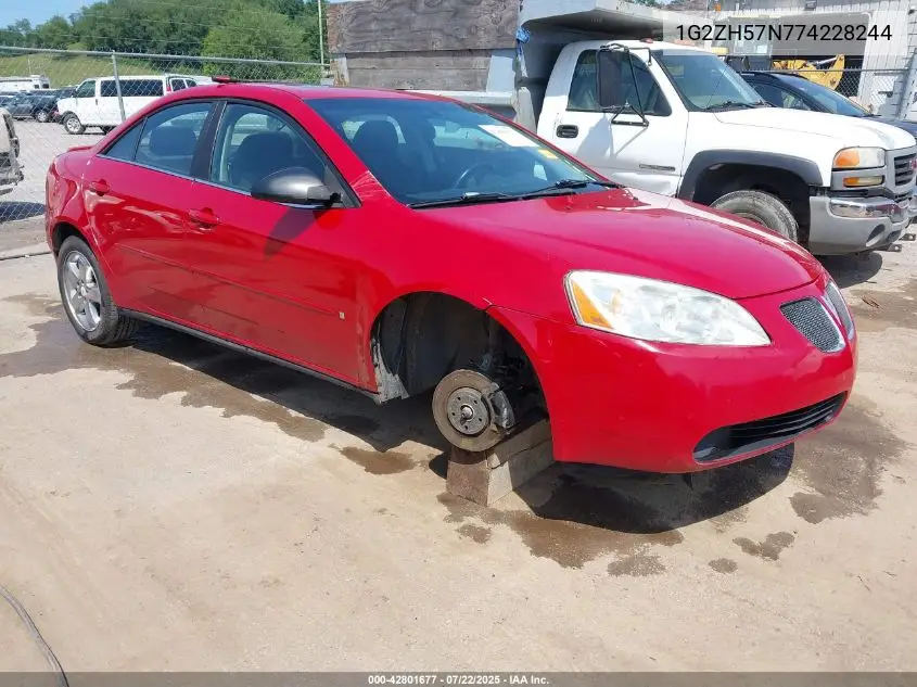 2007 Pontiac G6 Gt VIN: 1G2ZH57N774228244 Lot: 42801677