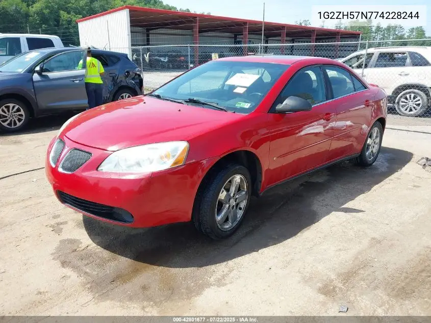 2007 Pontiac G6 Gt VIN: 1G2ZH57N774228244 Lot: 42801677