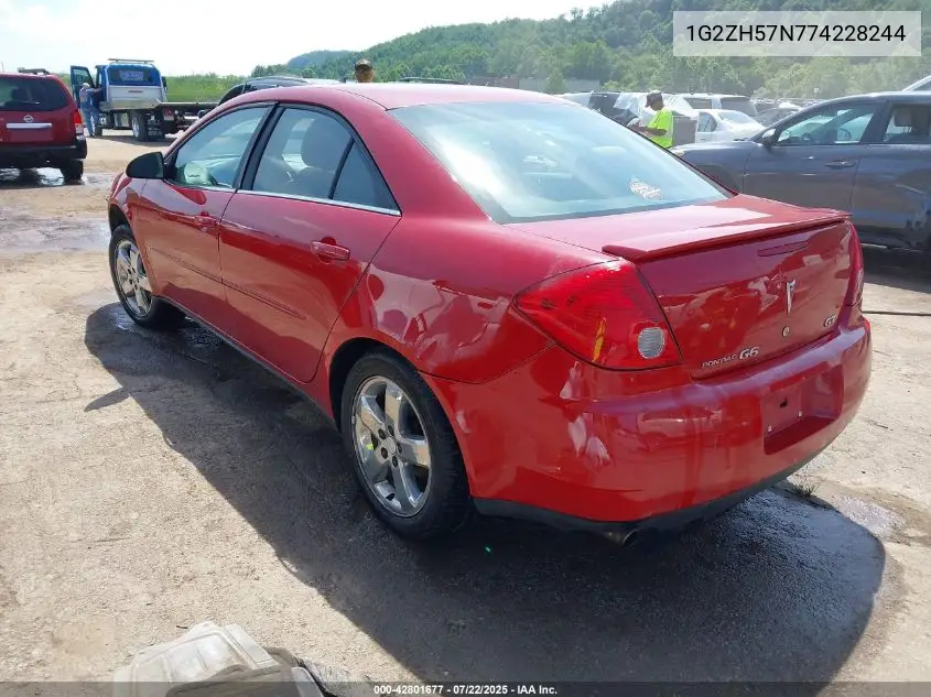2007 Pontiac G6 Gt VIN: 1G2ZH57N774228244 Lot: 42801677