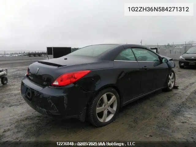 2008 Pontiac G6 VIN: 1G2ZH36N584271312 Lot: 12236848
