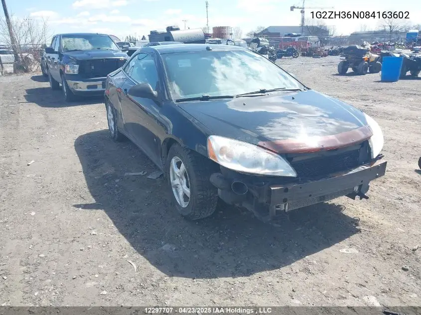 2008 Pontiac G6 Gt VIN: 1G2ZH36N084163602 Lot: 12297707